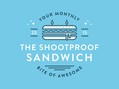 Shootproof Sandwich badge cute icon illustration sandwich vector