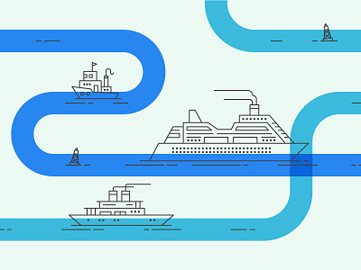 Oh Buoy! boat design icon illustration mailchimp marketing product ship tugboat