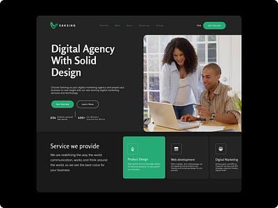 Landing Page Design_ Inspired One! app branding design graphic design illustration logo typography ui uiux ux vector webdesign