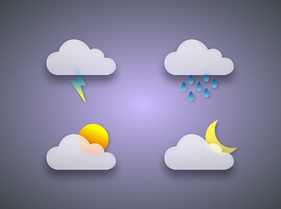 Weather Icon Concept inspired app dailyui design graphic design icon illustration logo ui ux vector weather