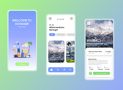 Travel App Concept app branding dailyui design graphic design illustration logo travel travelapp trip typography ui ux vector