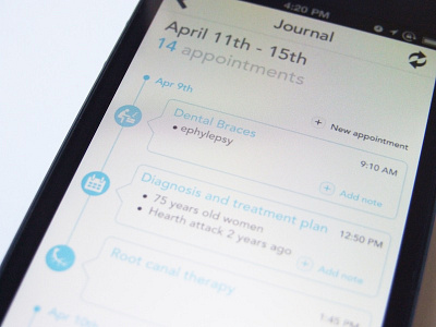 Dental app journal