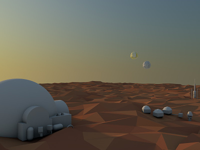 Low poly Tatooine 3d 4d c4d cinema cinema4d experiments fantasy free freebie illustration industrial ios iphone iphone4 iphone5 low lowpoly movie planet poly poster render retina scene shapes star starwars tatooine wallpaper wars