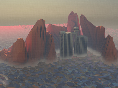 Lonely low poly building