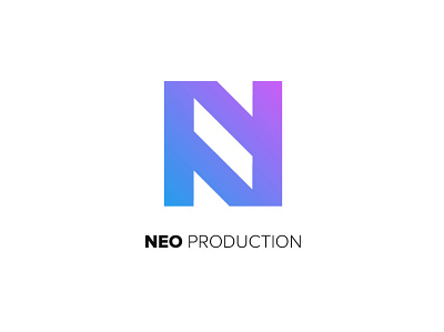 Neo Production branding design flat icon illustration logo minimal