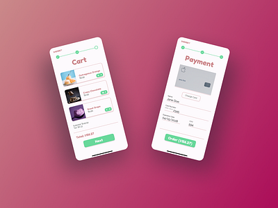 Mobile Credit Card Checkout Screens dailyui design graphic design ui