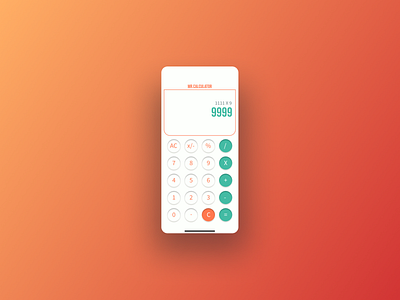 Minimalist Calculator UI Design dailyui design graphic design illustration logo