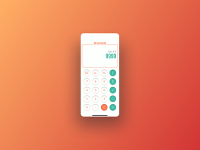 Minimalist Calculator UI Design