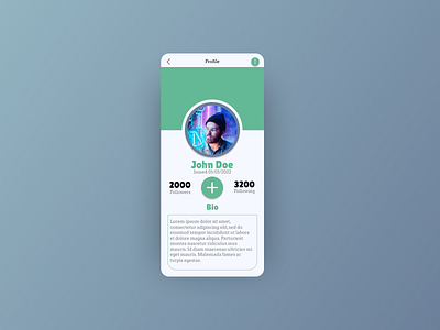 Mobile User Profile Screen Mock-up