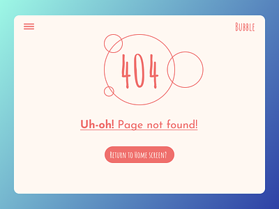 Web 404 Page Mock-up UI dailyui design graphic design ui