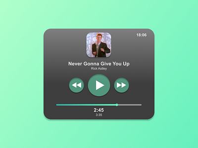 Apple Watch Music Player UI Design