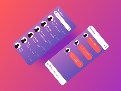 Direct Messaging App UI Design Mock-up