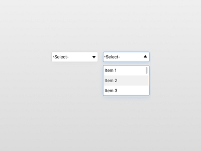 Minimalist Drop-down Menu UI Design