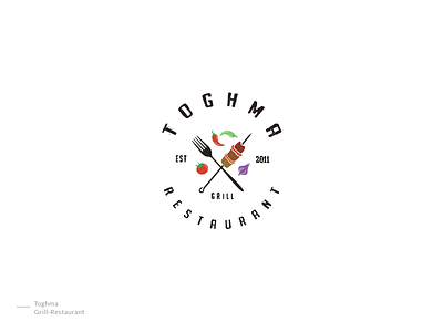 Toghma Grill Restaurant Logo branding emblem logo flat logo design food industry logo foods and drinks grill logo logo 2017 mk designer graphics modern logo designs restaurant logo toghma