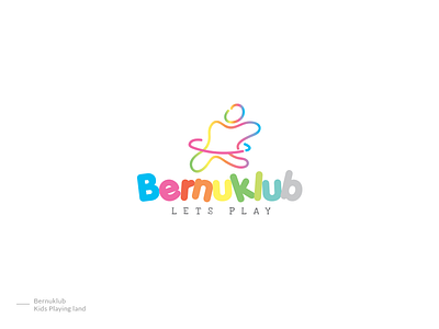 Bernuklub Childrens Play Land Logo bernuklub logo branding logo children play land entertainment logo kids logo kids play land logo design playing club logo playing logo