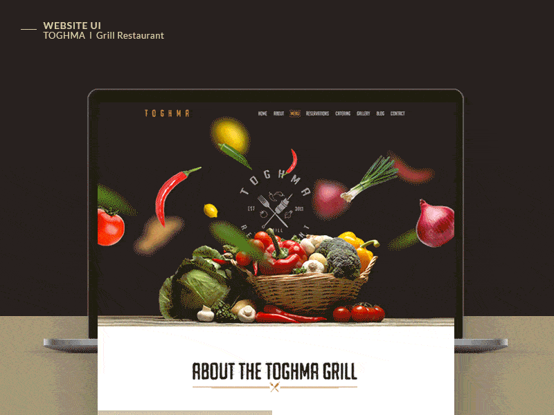 Toghma Grill Restaurant Website Ui Design