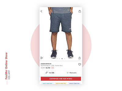 Fasilite E Commerce Mobile App UI/UX Design add to bag ui design product view ui design ui designs ux design