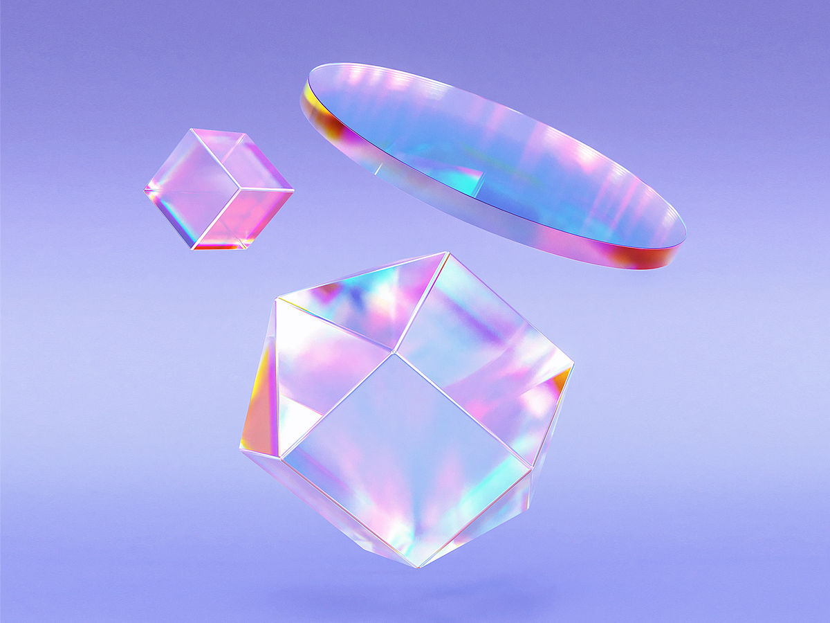 Glass abstract figures by Dinar Sirazetdinov on Dribbble