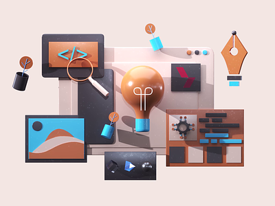 Design and development 3d 3danimation 3dsmax game icon illustration interface isometric landing page lowpoly motiongraphic render uiux video web web desing