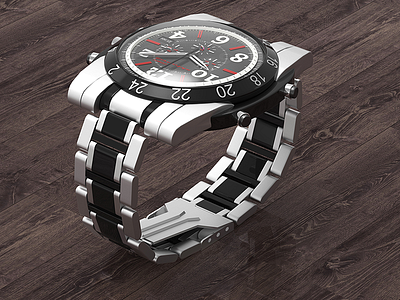 watch-3D model 3d 3dmodel design hour product render watch wood