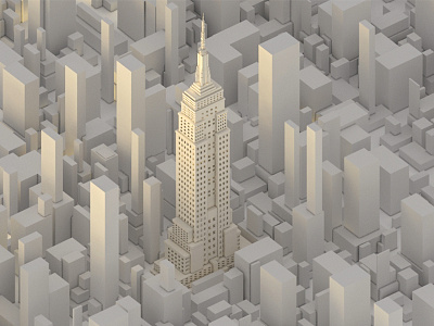 Empire State Building and Manhattan 3d arhitecture building city colorful design eiffel rendering streets sun vray