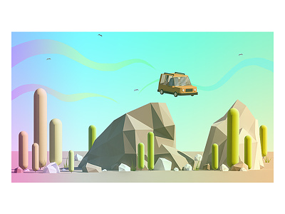 Jump 3d building city flat game illustration ios isometric landing page lowpoly vector