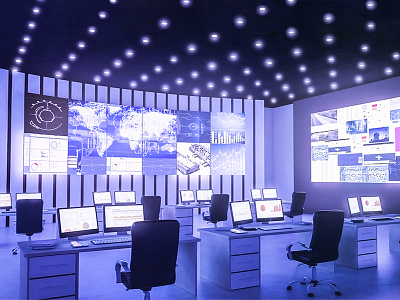 3d Visualisation Of Command Center 3d app arhitecture business command center data interface mobile security statistics stats ui