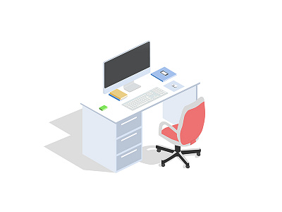 Desk 2d app cloud computer desk flat icon illustration security sky vector web