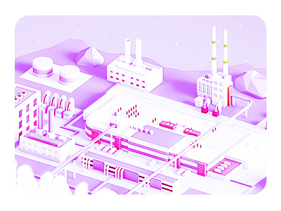 CompAny 3d builidng business city company landing page low poly lowpoly network ui ux web