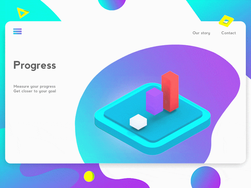 Progress 3d animation crypto currency design interface isometric illustration landing page low poly team ui ux web design