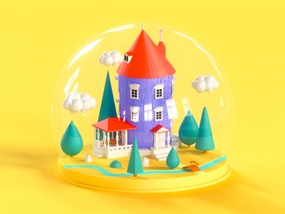 House 2 3d 3d animation app architecture building design app dome game house illustration interface isometric landing page lowpoly render texture typogaphy ui ux web web design