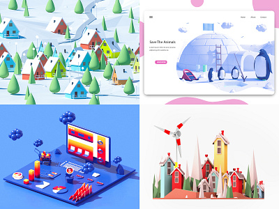 My Top 4 of 2018 3d 3d animation architecture branding building city design game illustration isometric landing page landscape low poly lowpoly render ui ui ux vector web web design