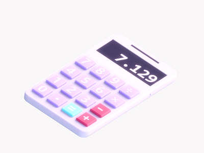 Calculator 3d 3d animation app app branding calculator design gadget game gif icon illustration interface isometric landing page lowpoly motion render ui ux video web design