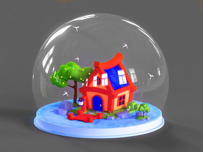 House 6 3d 3d animation app arhitecture building city design game house icon illustration interface isometric landing page lowpoly render ui ui ux web web design