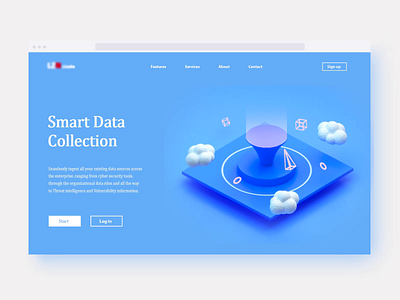 Smart Data Collection 3d 3d animation 3ds max c4d data visualization game icon illustration isometric lowpoly machine motion graphic render uiux video app video gif visual web web design website