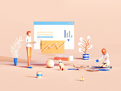 Progress 3d 3danimation gif video 3dsmax application blender building business c4d character game graphicdesign illustration interface isometric landing page lowpoly motion render web web design