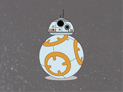 BB-8 bb8 illustration space star stars wars