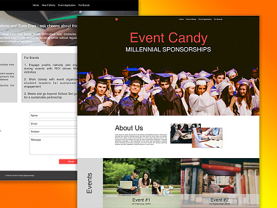 Event Candy design event page ui ux web website wix