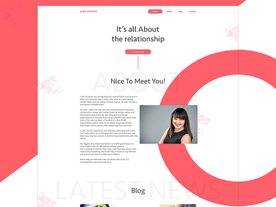 Landing page for Luba Zolotova