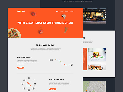 PizzaLocal Landing Page Design fresh homepage landing.page pizza ui ux