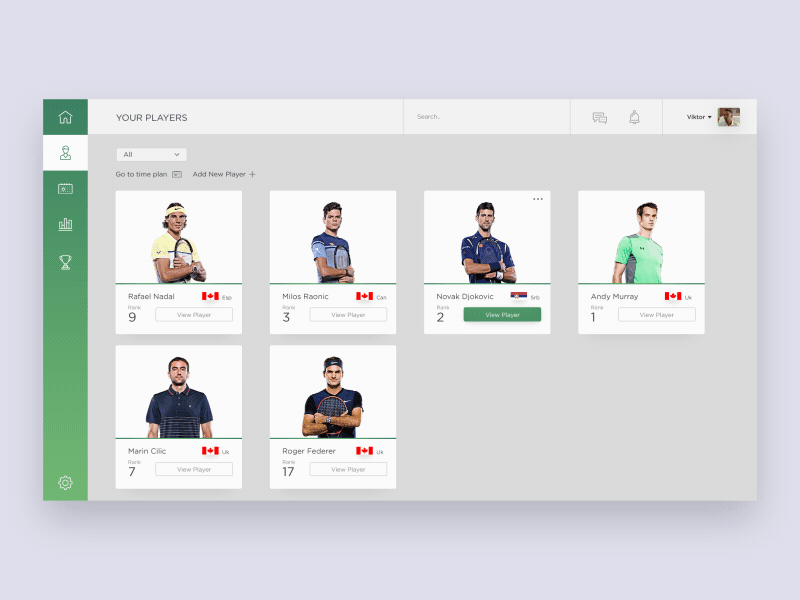 Coaching App Animation animation app dashboard tennis ui ux web wireframe