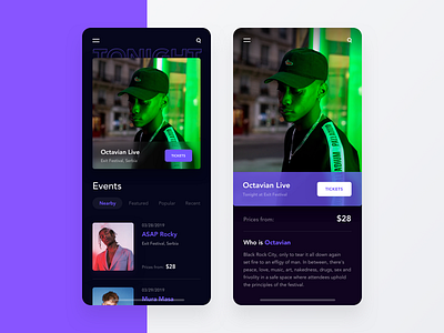 Event Finder App _ Home & Event app app design concerts design event event app experience gig interace mobie mobile app design ui ui ux user user interface ux ux ui ux designer ux ui design