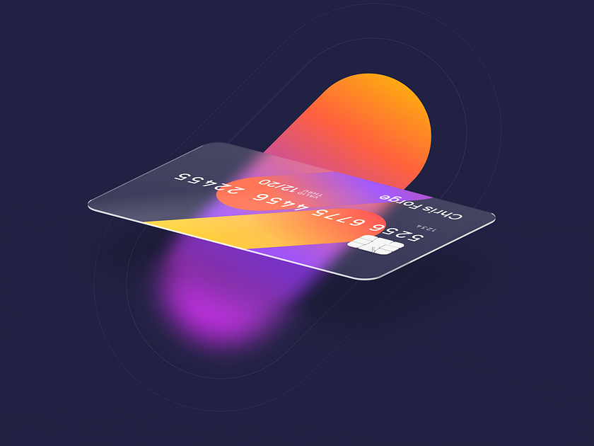 3D Frosted Glass Credit Cards by Michal Sambora on Dribbble