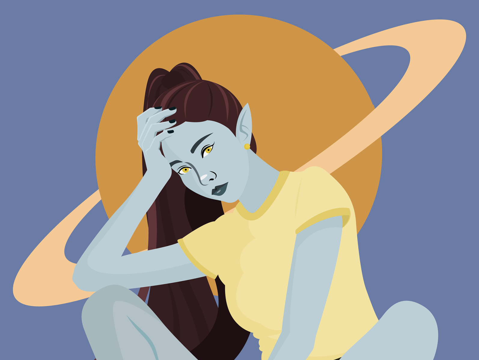 SATURN GIRL by Diego Escobar on Dribbble