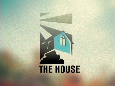 The House experiment burst house icon logo rock vintage window