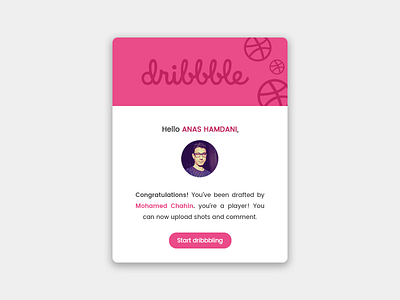 Hello Dribbble! debut dribbble first hello invitation invite notification shot ui ux