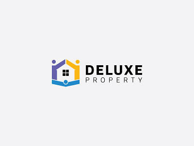 Deluxe Property Logo branding building deluxe house logo morocco partners property