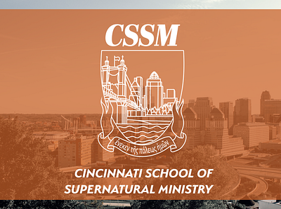 Cincinnati School of Supernatural Ministry branding cincinnati city graphic design illustration logo