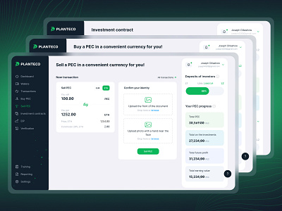 Planteco branding crypto design development software ui ux webdevelopment