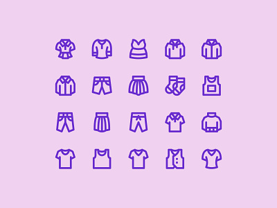 Clothing icons